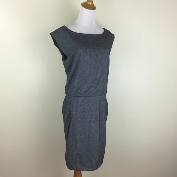 ATHLETA Westwood Micro Stripe Ruched 2ply Dress - Picture 5 of 10